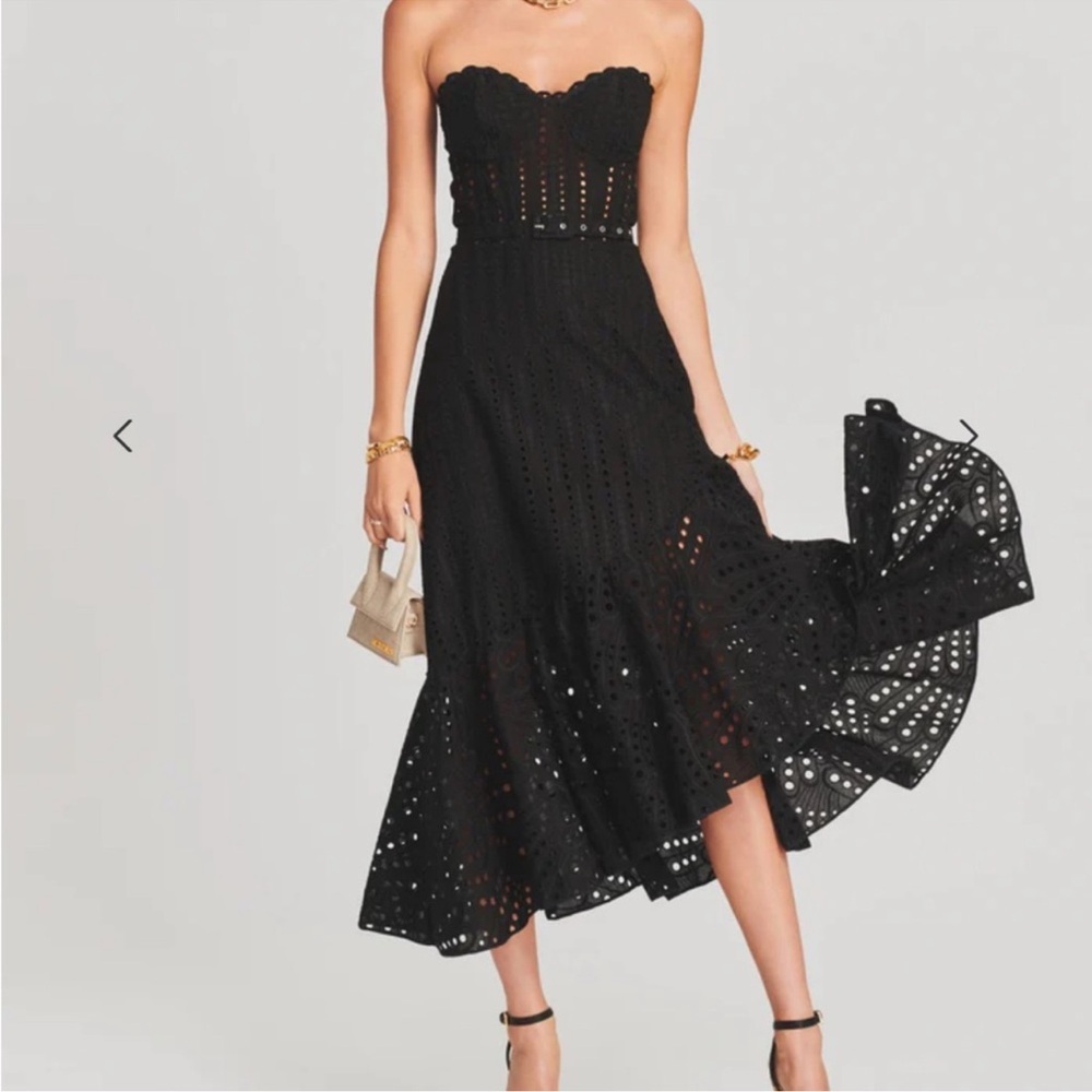 Charo Ruiz Aurora Long Black Dress NWT
